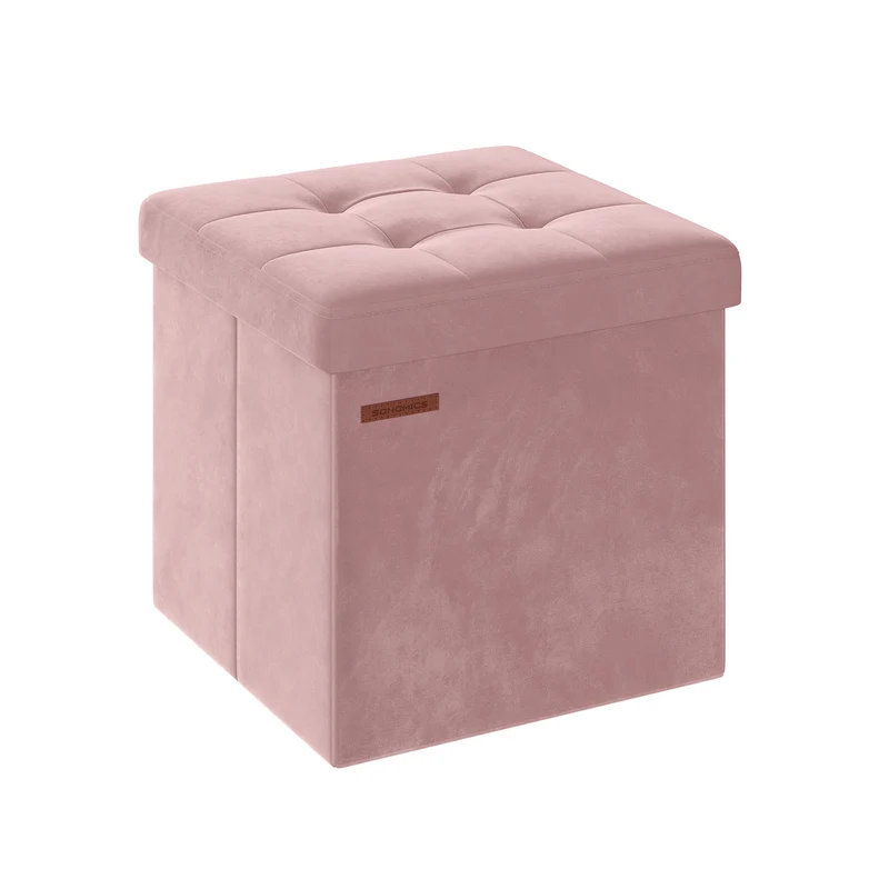 Banc de rangement en velours noir d'encre