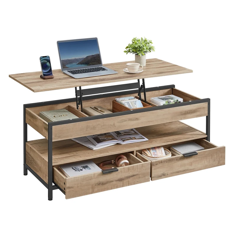 Table basse avec plateau relevable