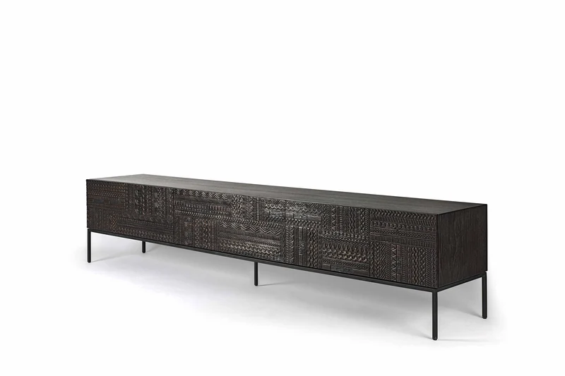 Meuble TV Ethnicraft - Tabwa teak noir