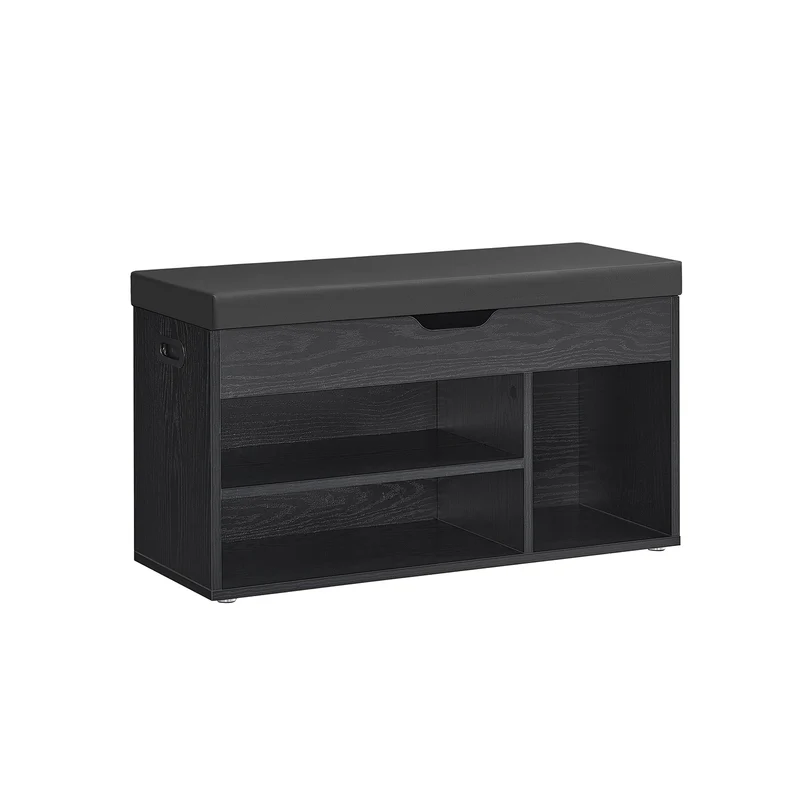 Banc à chaussures marron rustique