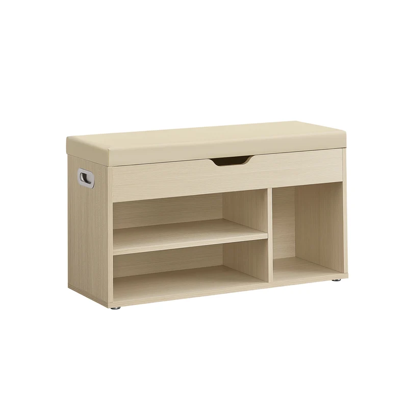 Banc à chaussures marron rustique