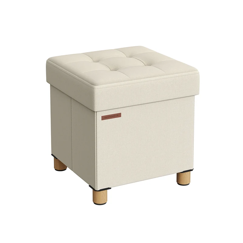 Pouf avec rangement pliable