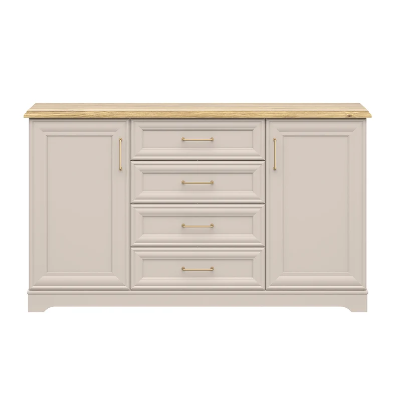 Buffet 2 portes 4 tiroirs Perle Cachemire