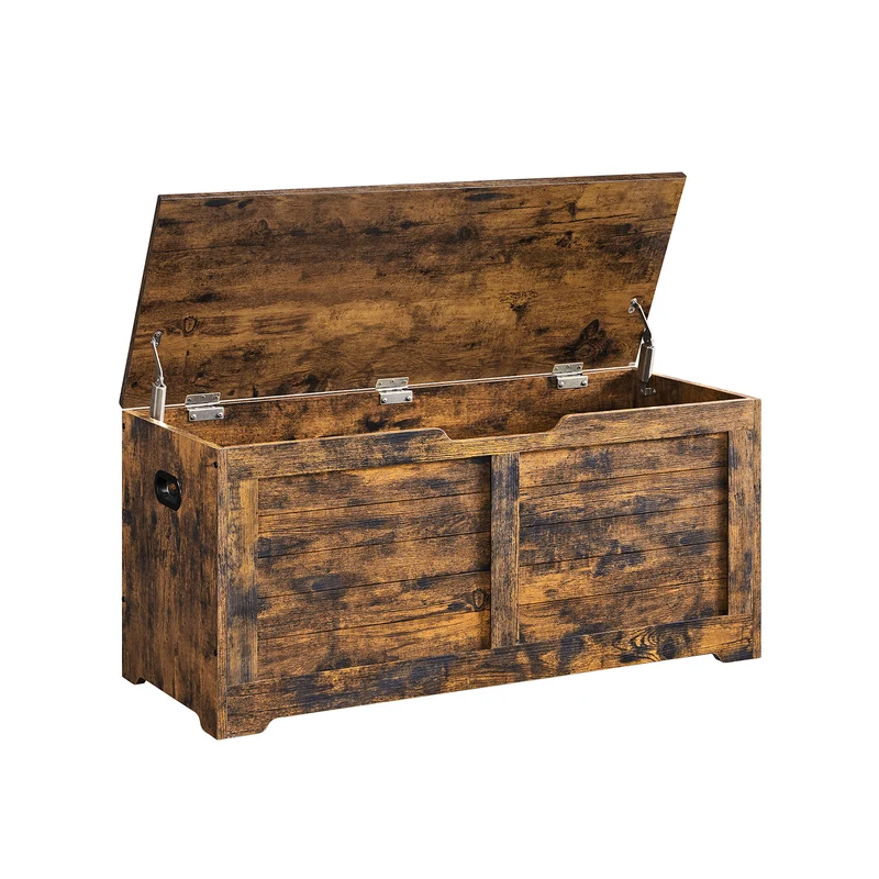 Coffre de rangement avec 2 charnières de sécurité