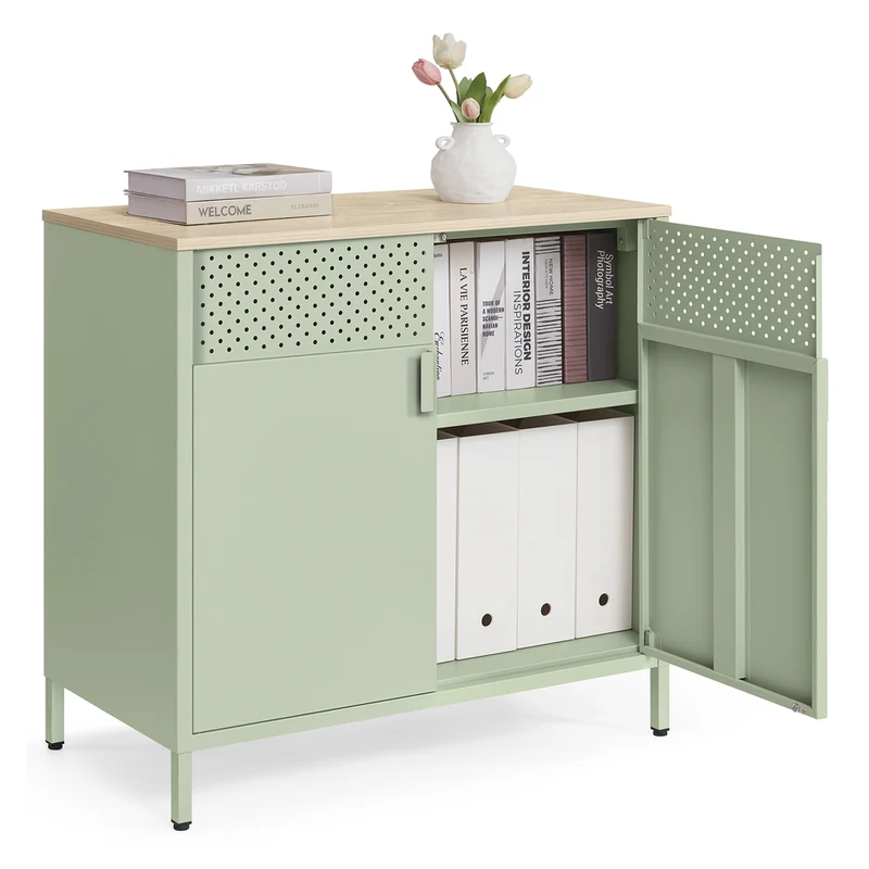 Buffet de rangement en métal à double porte élégante