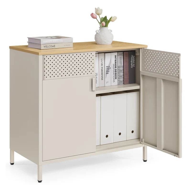 Buffet de rangement en métal à double porte élégante
