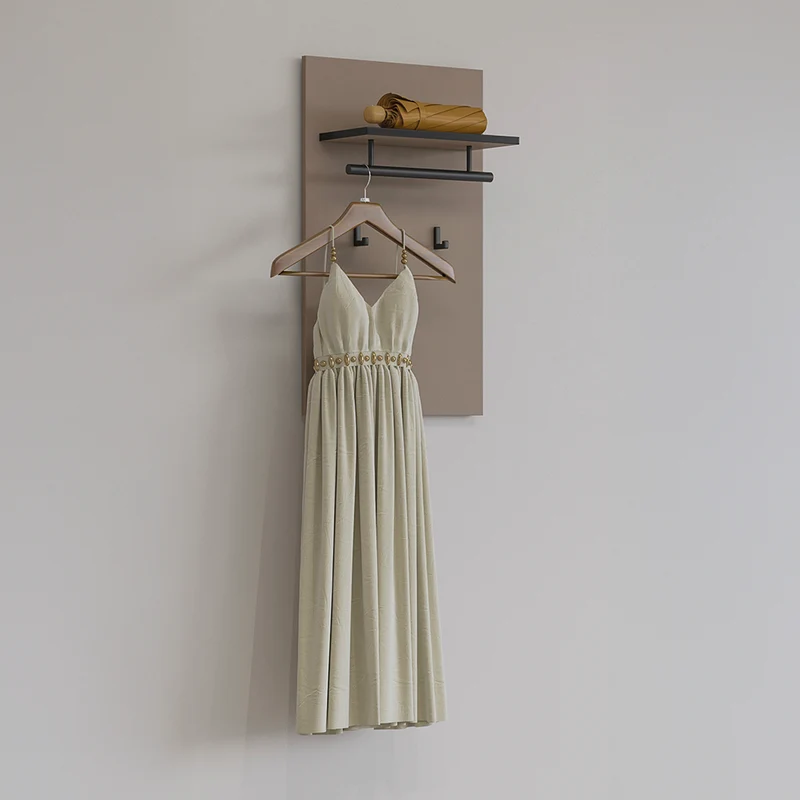 Porte-manteau mural 2 pantères Lilia Taupe