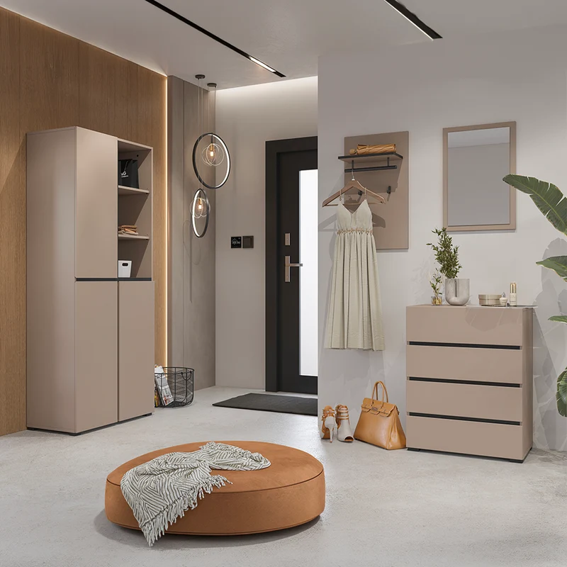 Porte-manteau mural 2 pantères Lilia Taupe