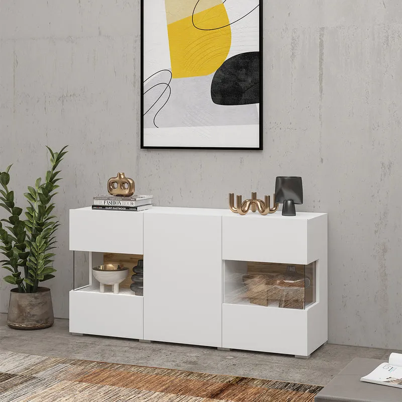 Buffet 3 portes Glora Blanc