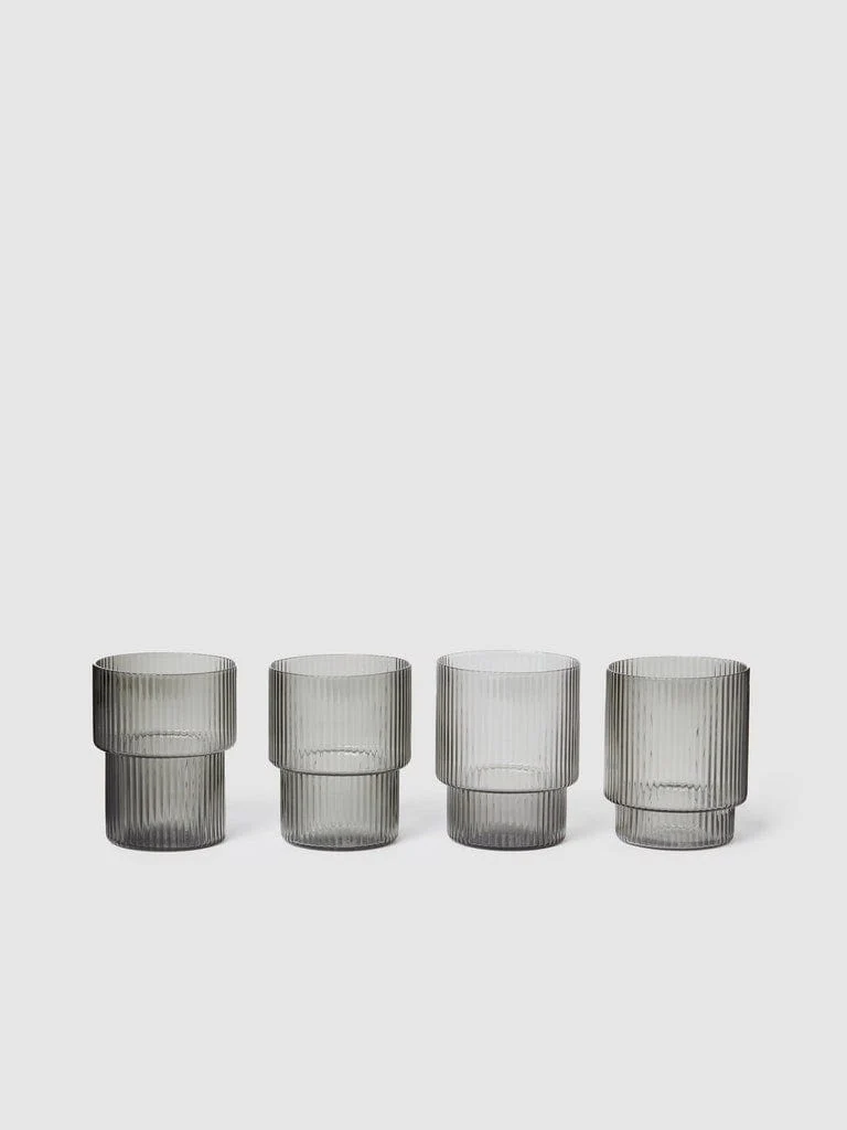 Verres Ferm Living - Ripple (set of 4)