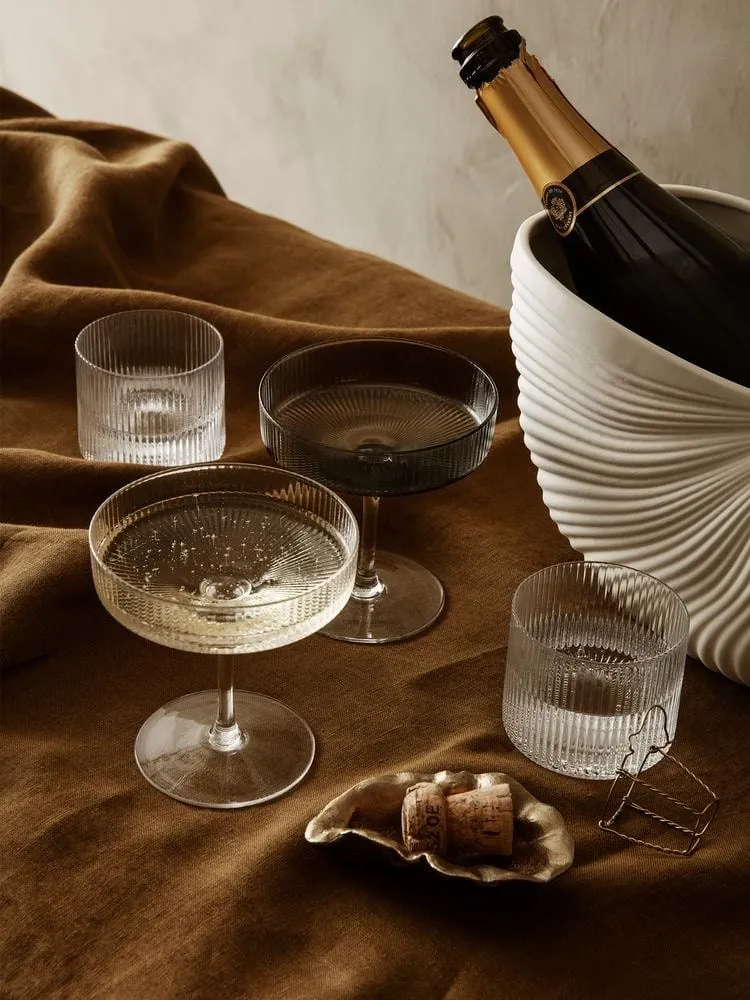 Coupes à Champagne Ferm Living - Ripple (set of 2)