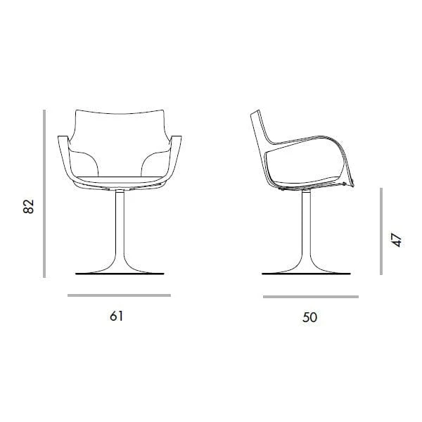 Chaise Sovet - Flute Swivel