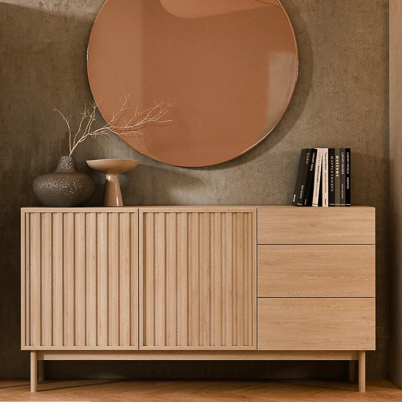 Buffet 2 portes 3 tiroirs Idor Bois
