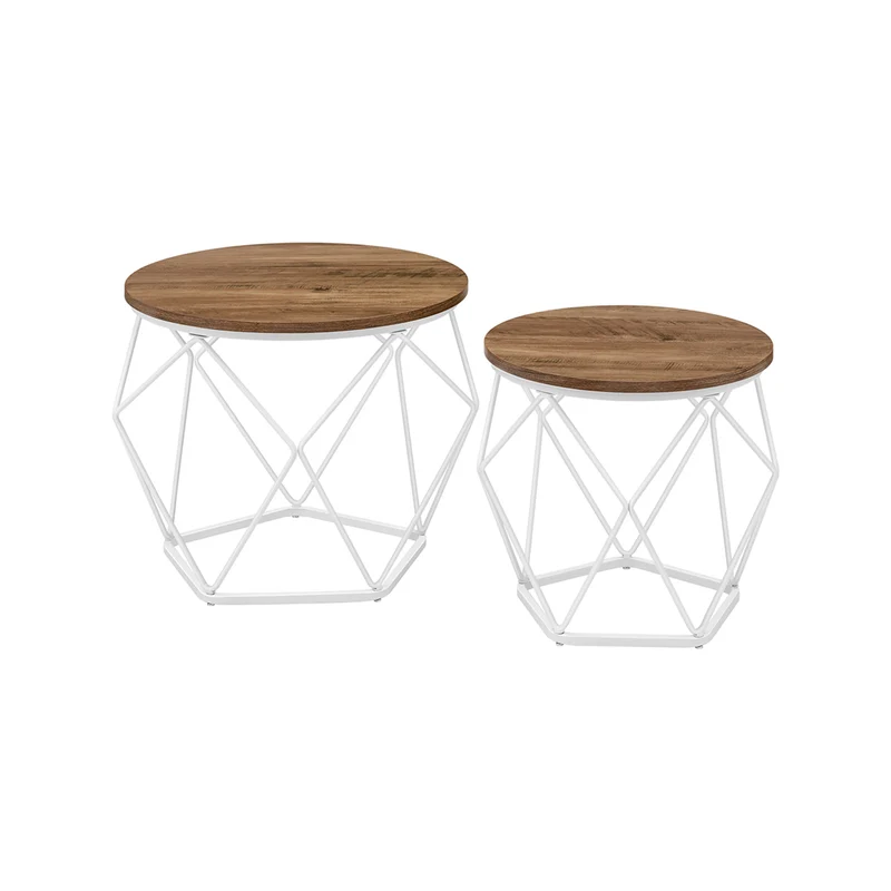 Table basse ronde plateau amovible