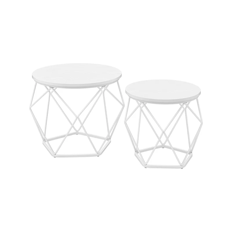Table basse ronde plateau amovible