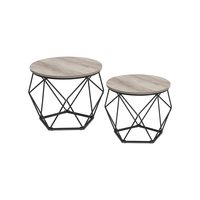 Table basse ronde plateau amovible