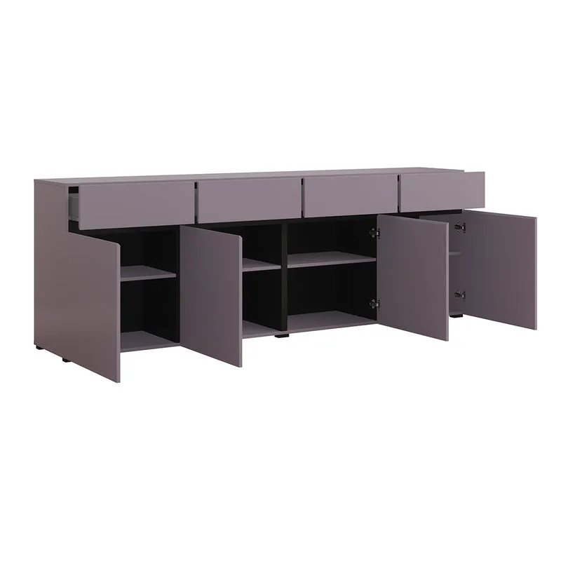 Buffet 4 portes 4 tiroirs Lilia Violet