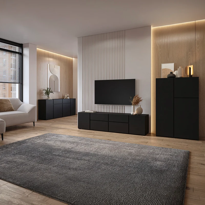 Buffet haut 3 portes Maxis Noir