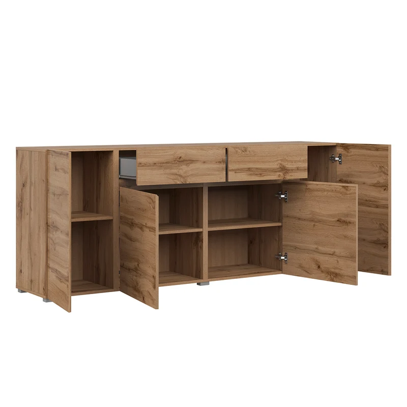 Buffet 4 portes 2 tiroirs Maxis Bois