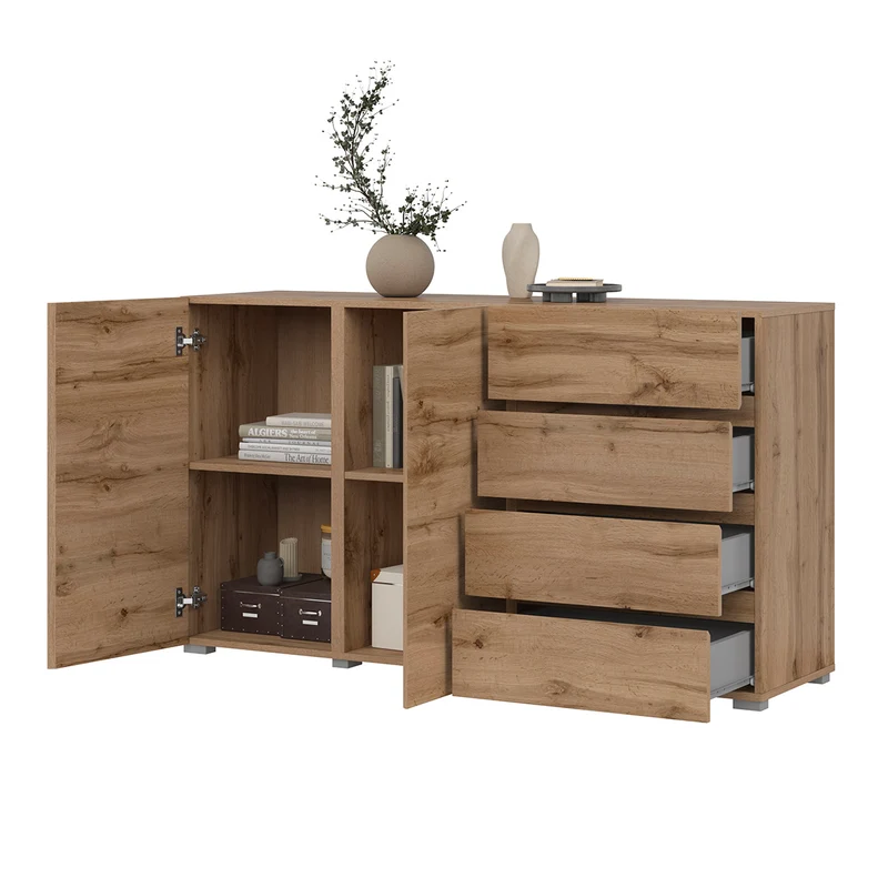 Buffet 2 portes 4 tiroirs Maxis Bois