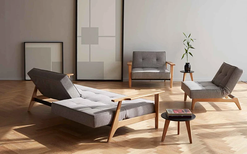 Canapé-lit Innovation Living - Splitback Frej Oak w Armrest