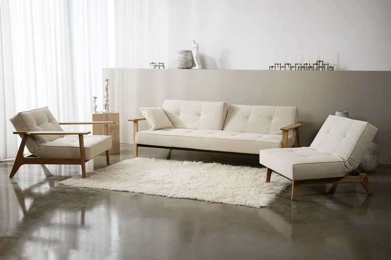 Canapé-lit Innovation Living - Splitback Frej Oak w Armrest