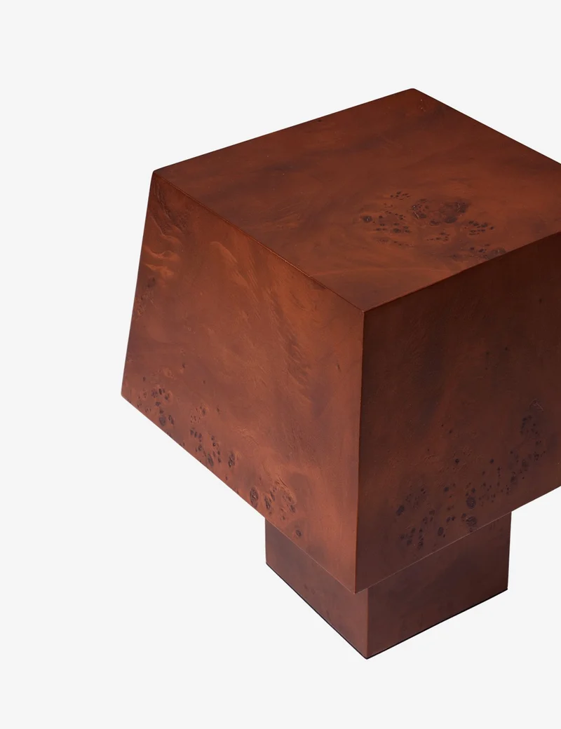 burl table lamp