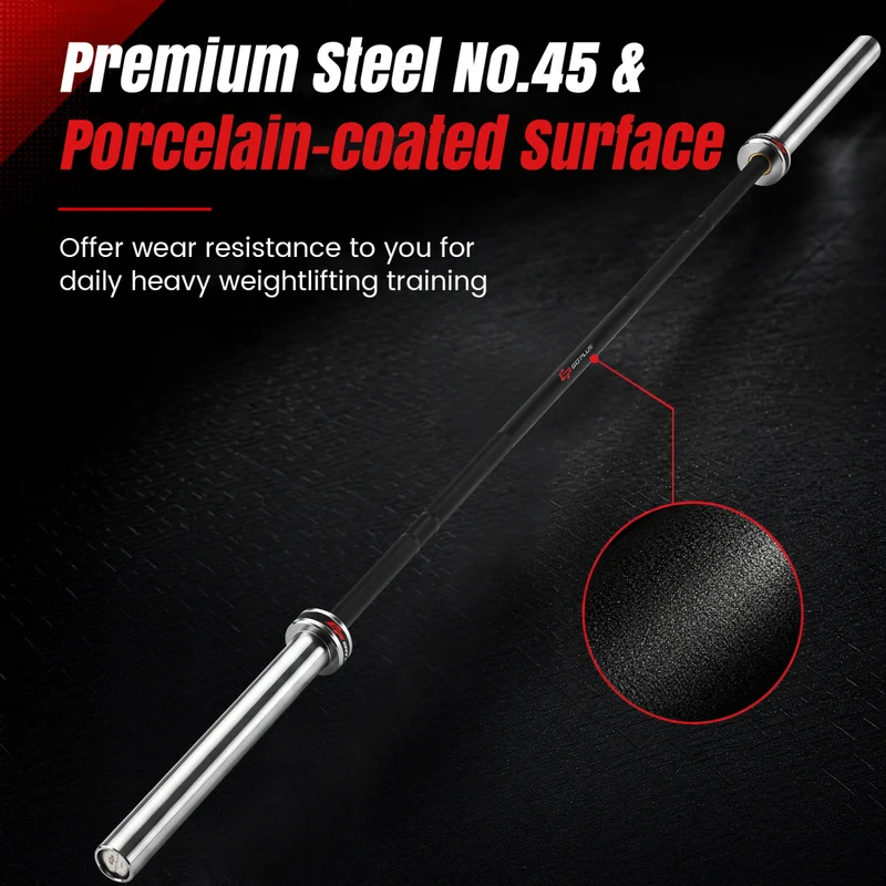 7FT Olympic Bar 2000 lbs, Silver