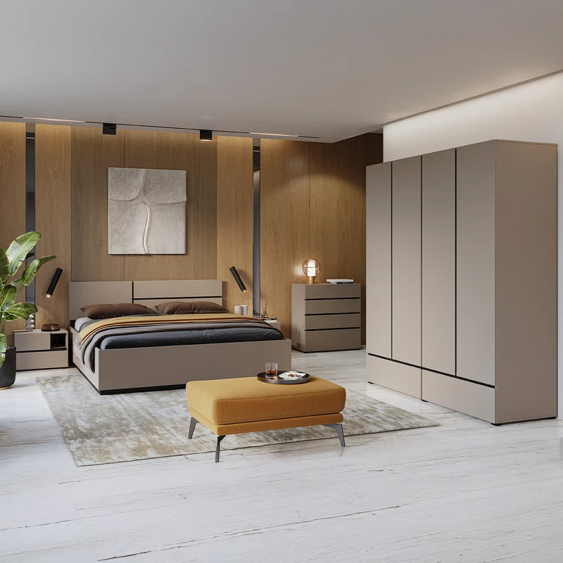 Commode 4 tiroirs Lilia Taupe