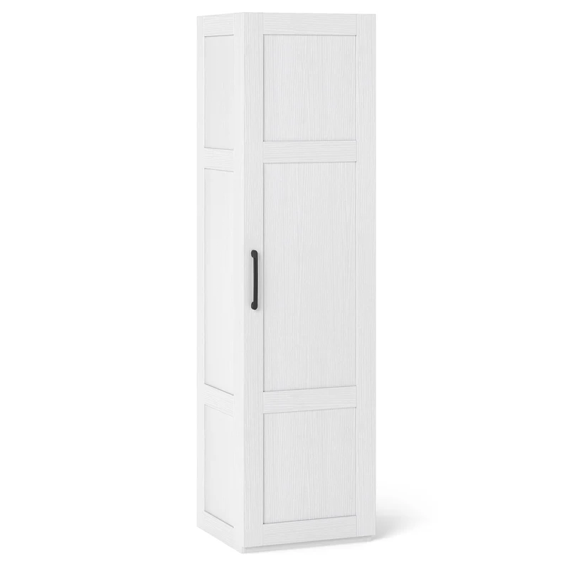 Tall Storage Cabinet, 4 Shelves, White