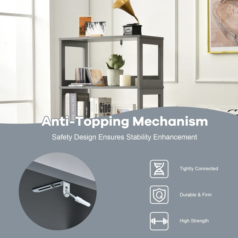 Bathroom Storage Cabinet With Drawer And Shelf, Gray