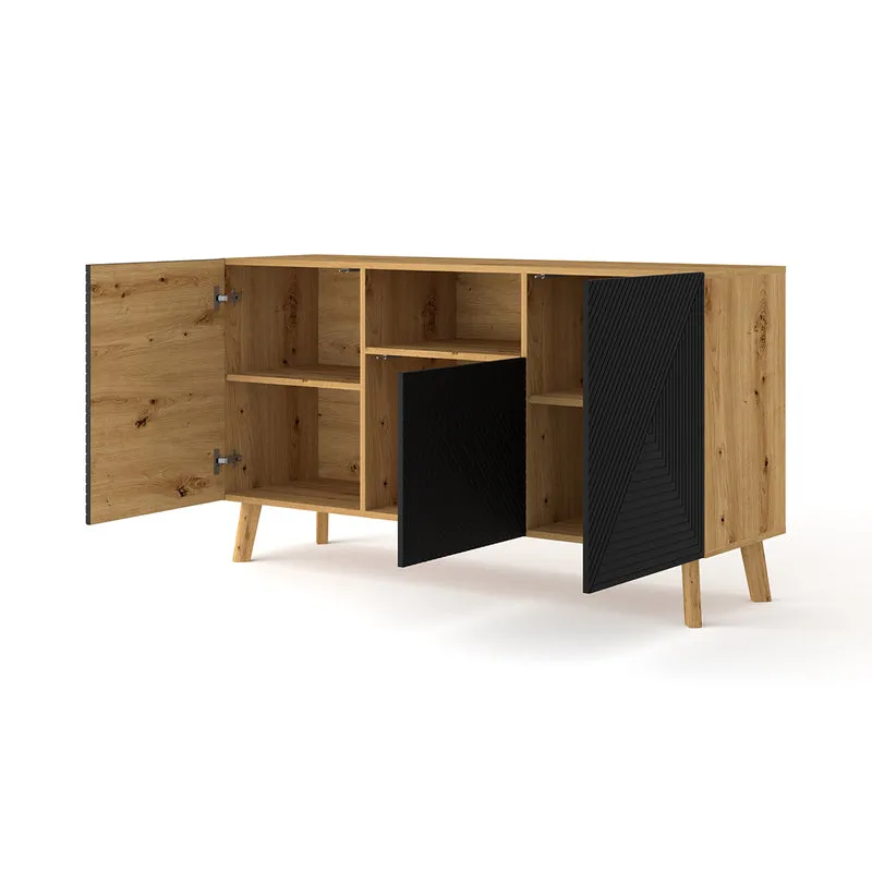 Buffet 3 portes Nexa Bois et Noir