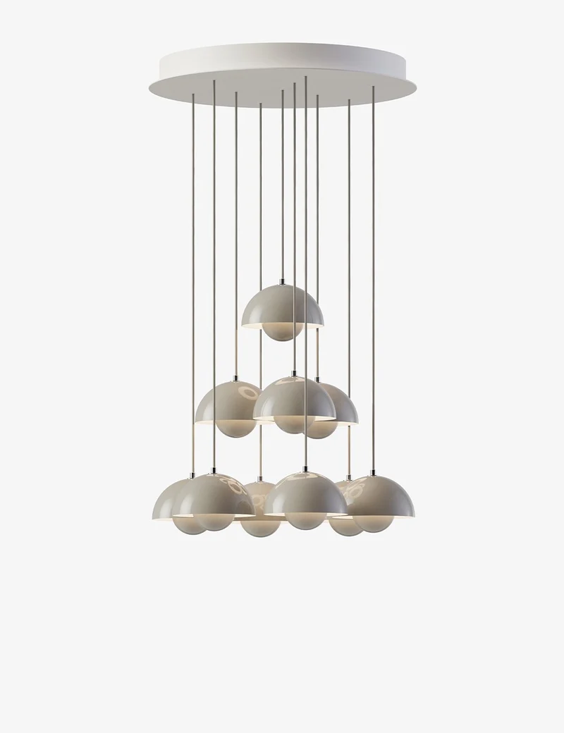 flowerpot chandelier vp10, 10 pendants