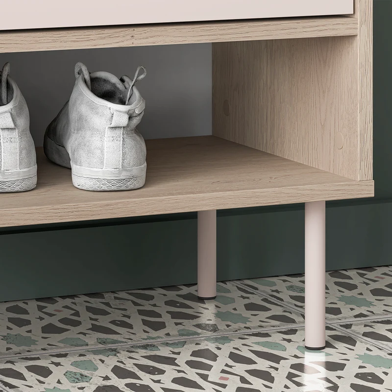 Meuble à chaussures 1 porte 1 tiroir Alos Cachemire et Bois