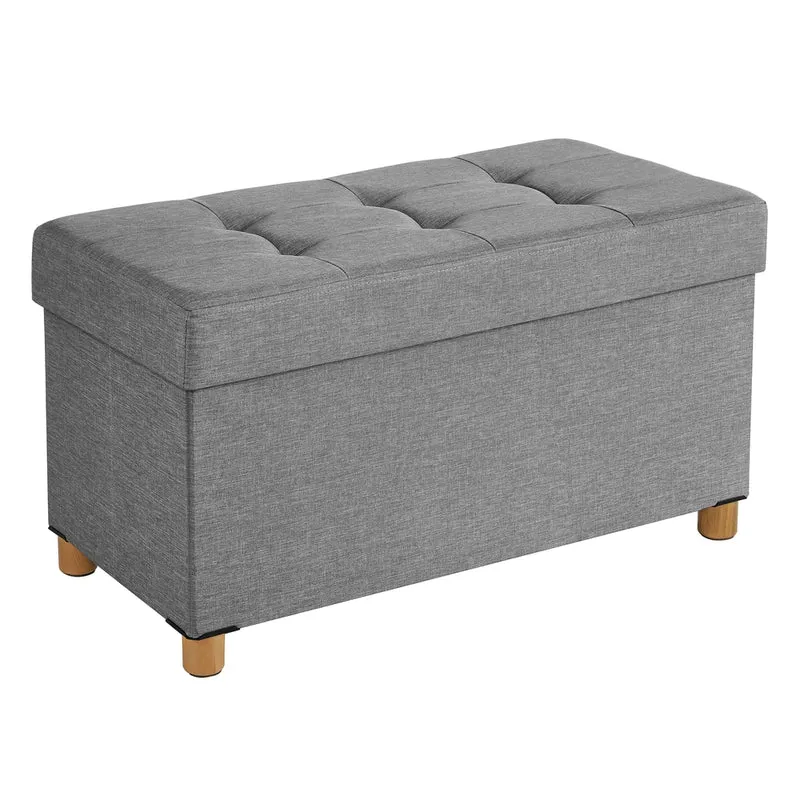 Banc de rangement rembourré pliable