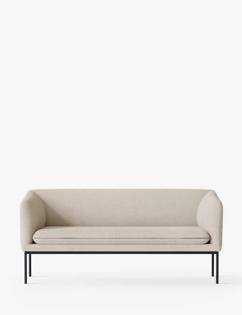 turn sofa 2-seater black