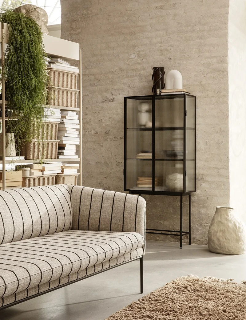 turn sofa 2-seater black