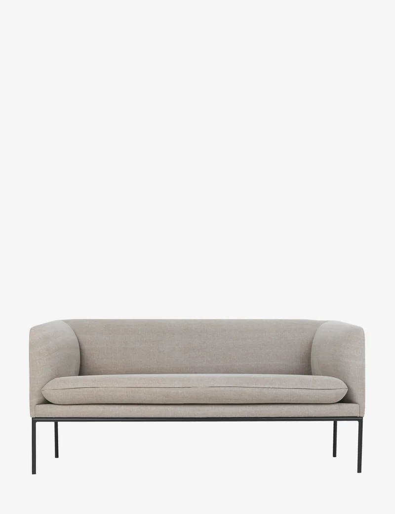 turn sofa 2-seater black