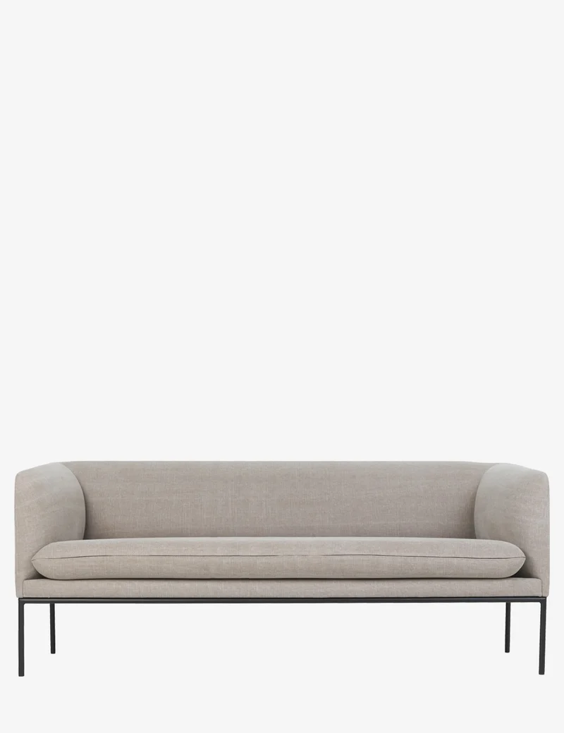 turn sofa 3-seater black