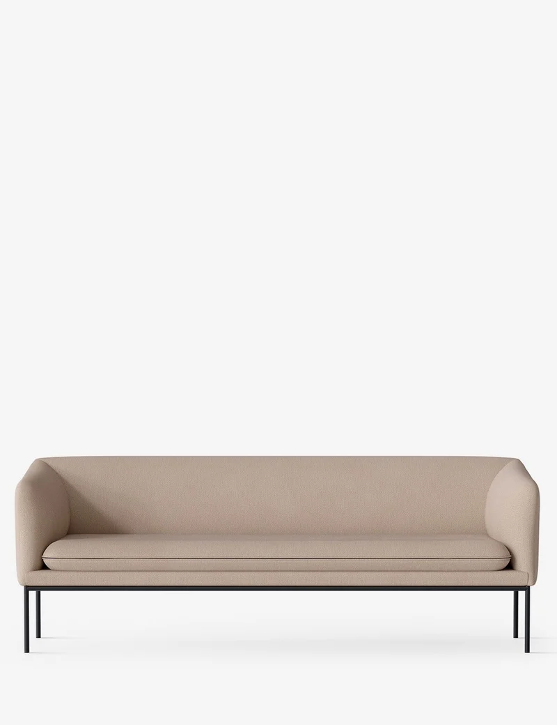 turn sofa 3-seater black