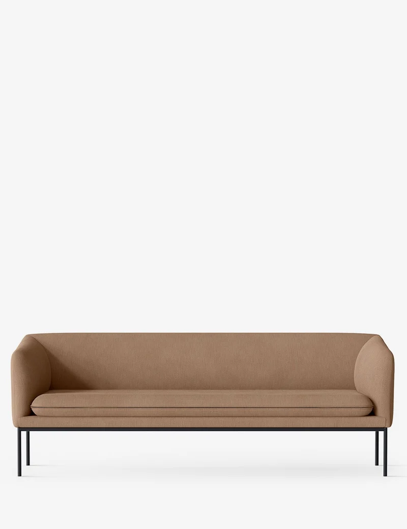 turn sofa 3-seater black