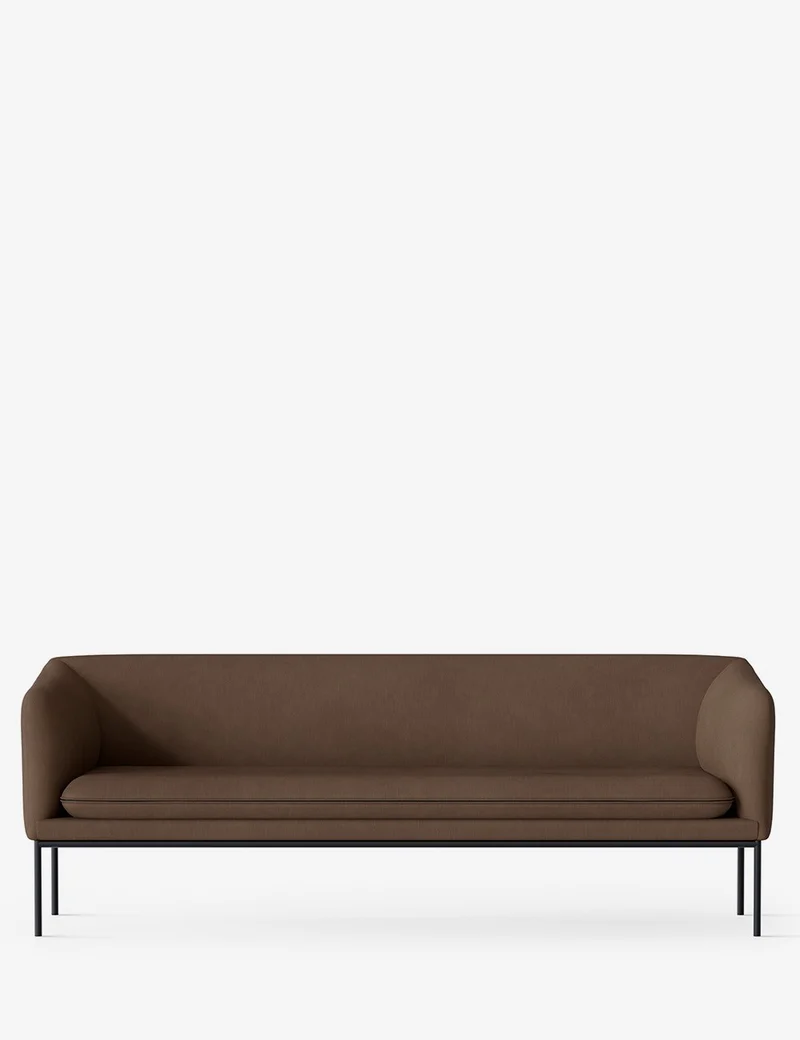 turn sofa 3-seater black