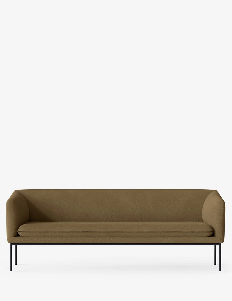 turn sofa 3-seater black
