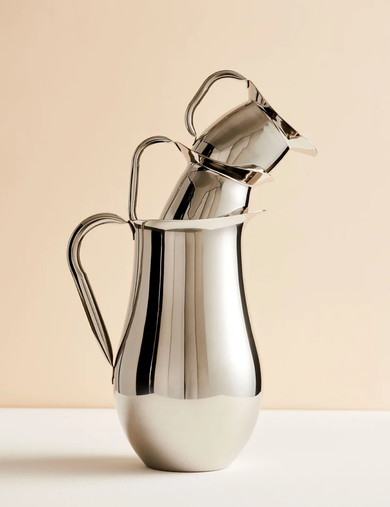 indian steel pitcher tall