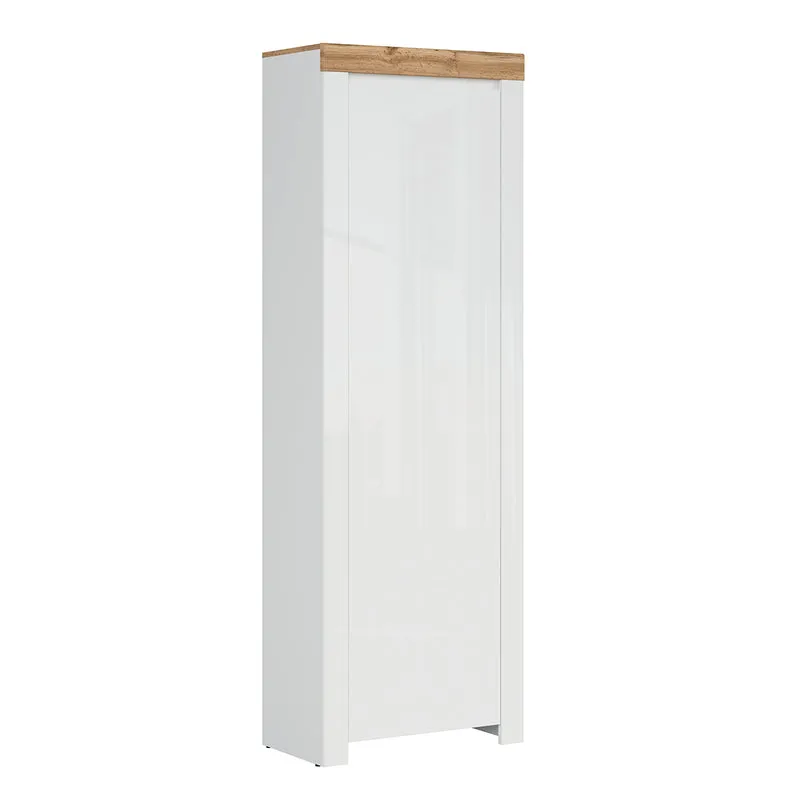 Meuble d'entrée 1 porte Hella Blanc et Bois