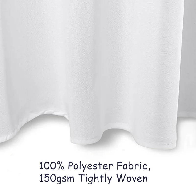 10 Pack 90" Round Tablecloth, White