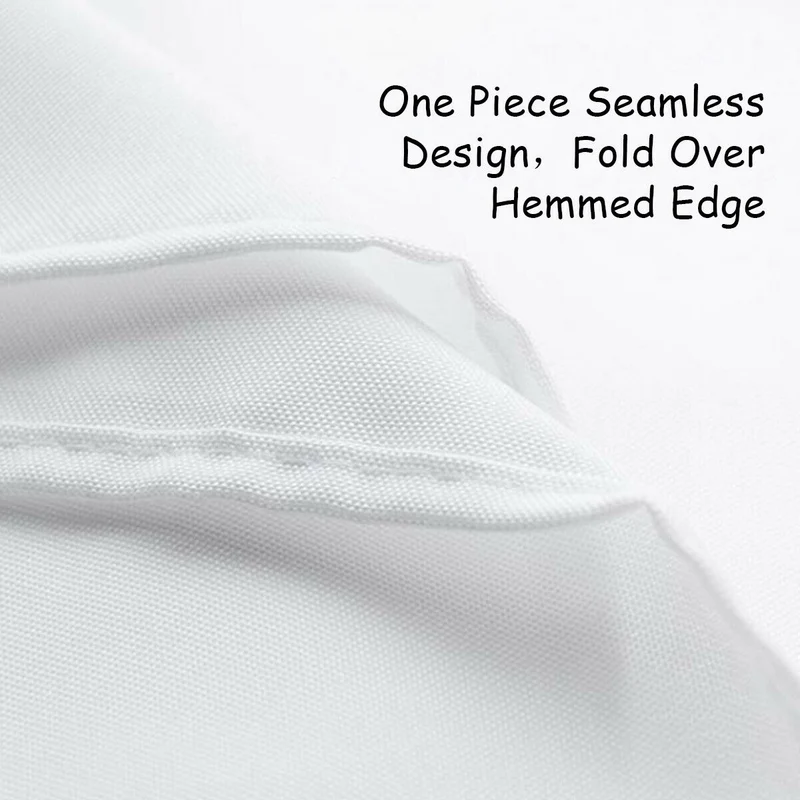 10 Pack 90" Round Tablecloth, White