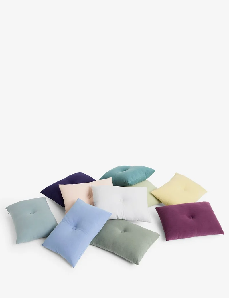 dot cushion linen