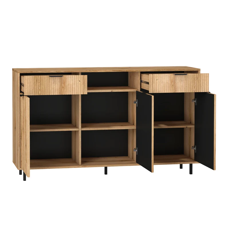Buffet 3 portes 2 tiroirs Soly Bois