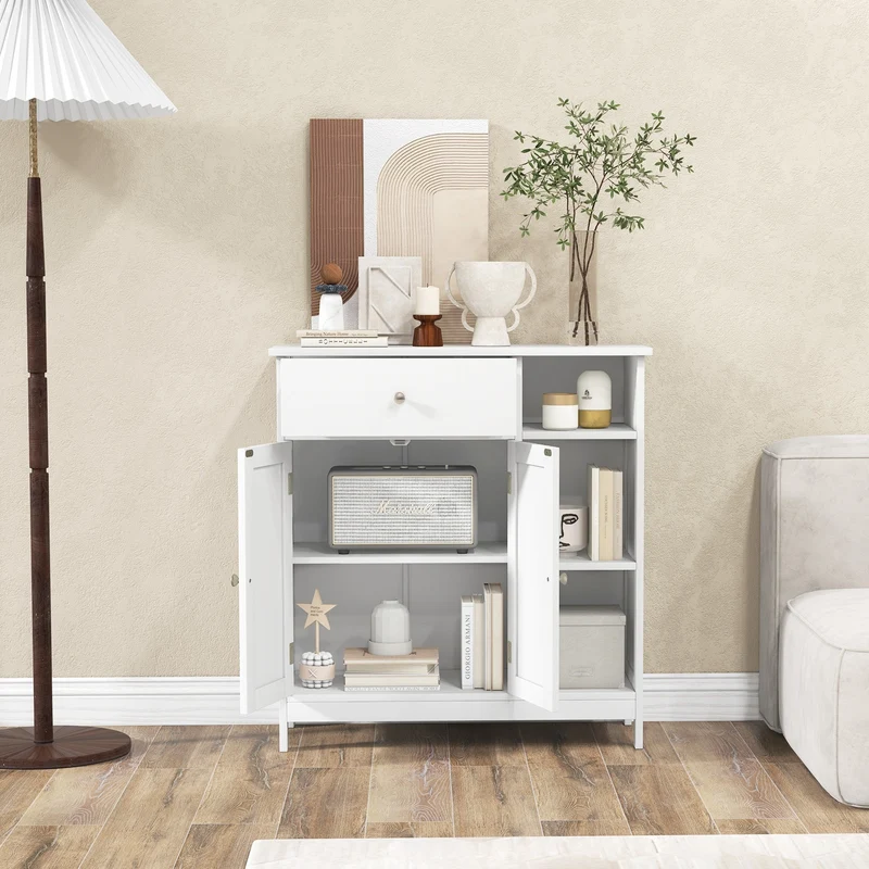 Bathroom Cabinet With Drawer, White